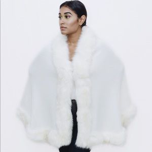 Snow Fall Fur Poncho ❄️